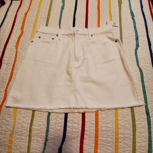 White Denim Skirt
